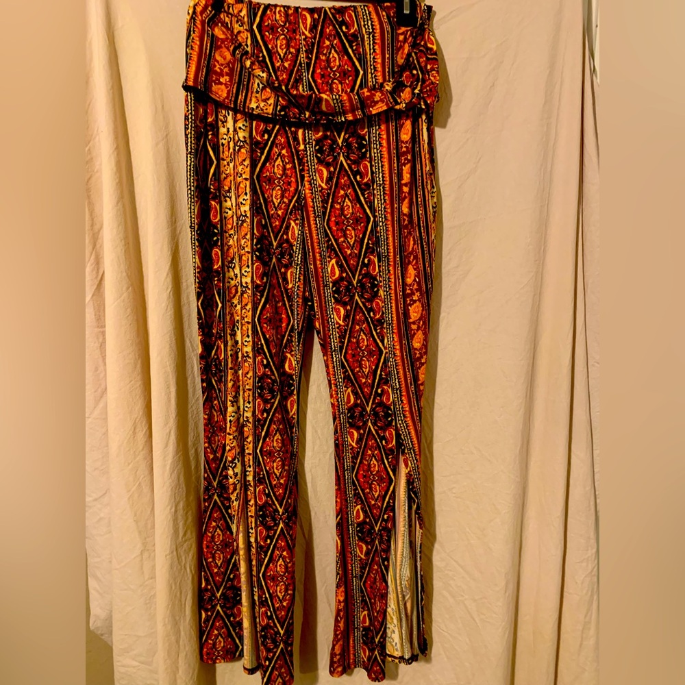 Bohemian Multicolor Patterned Women's Pants